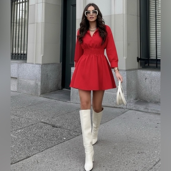 Zara Dresses & Skirts - Zara Scarlet Mini Dress 100% cotton